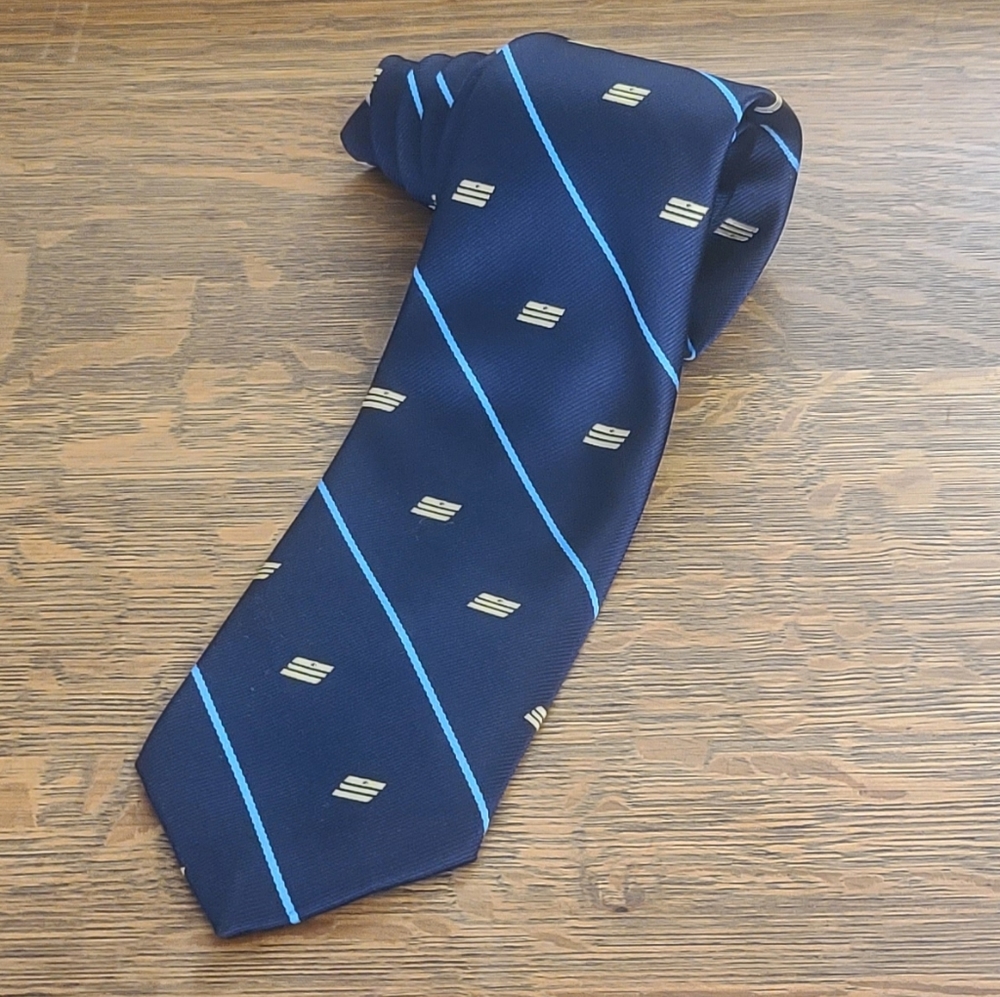 G. S. Harvale & Co. Polyester Blue and Gold Tie